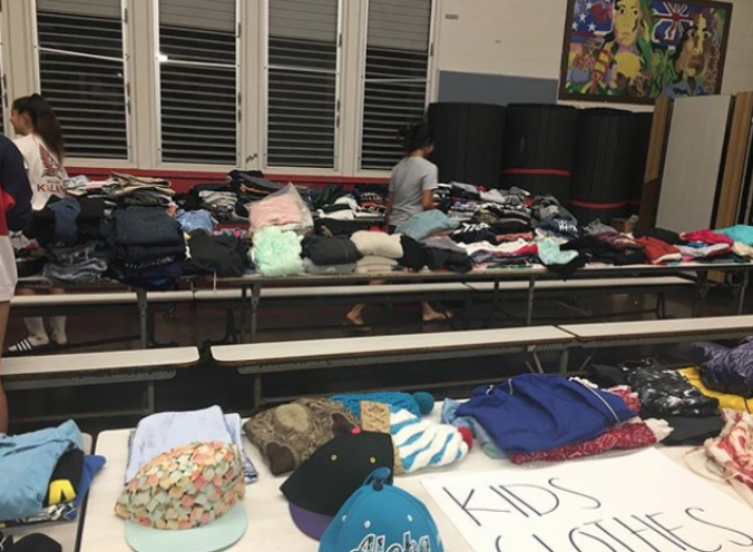 The Kalani Girl’s Varsity Soccer team had a rummage sale on Sept. 22 to help raise funds for the team. They sold all kinds of items, from clothing to M&M collectibles. They also sold shave ice and other yummy foods. They ended the sale with a total of $2,400. Photo by Ryan Kaneko 2018.