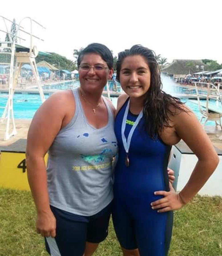 Paulina+Ruelas%2C+a+junior+at+Kalani+High+School%2C+explains+how+she+to+manages+swimming%2C+bowling%2C+relationships+and+a+4.0+GPA.+Her+mother+Victoria+Ruelas+%28left%29+is+a+teacher+and+coach+at+Kalani+High+School.+Photo+courtesy+of+P.+Ruelas+2018.