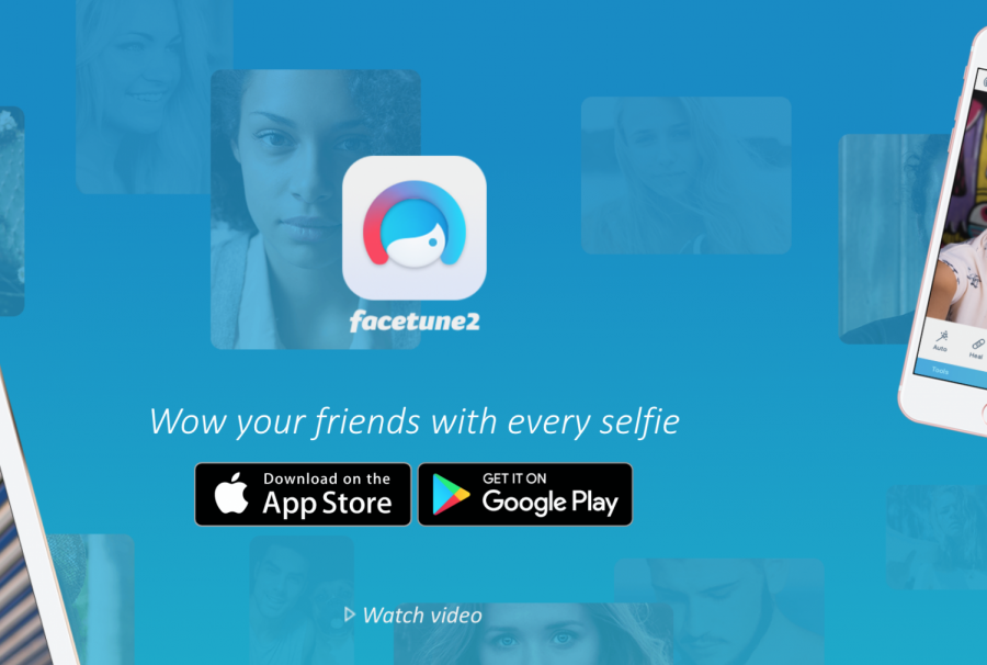 Facetune, created by Lightricks, is a popular application used by people to edit, enhance, and retouch photos on a users mobile device. The app is commonly used to edit selfies and portraits. According to co-founder and CEO Zeev Farbman, Lightricks has seen 180 million downloads across its paid apps. Photo of desktop featuring Facetune by Ka Leo staff 2019. 