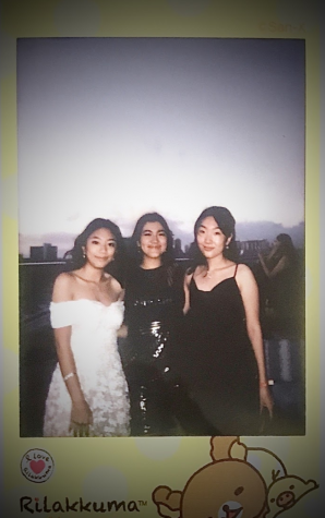 Kalani students pose for a polaroid photo at the New Years Ball. From left to righ: Lacey Lauren Karen. Photo by Lauren Vierra 2020. 