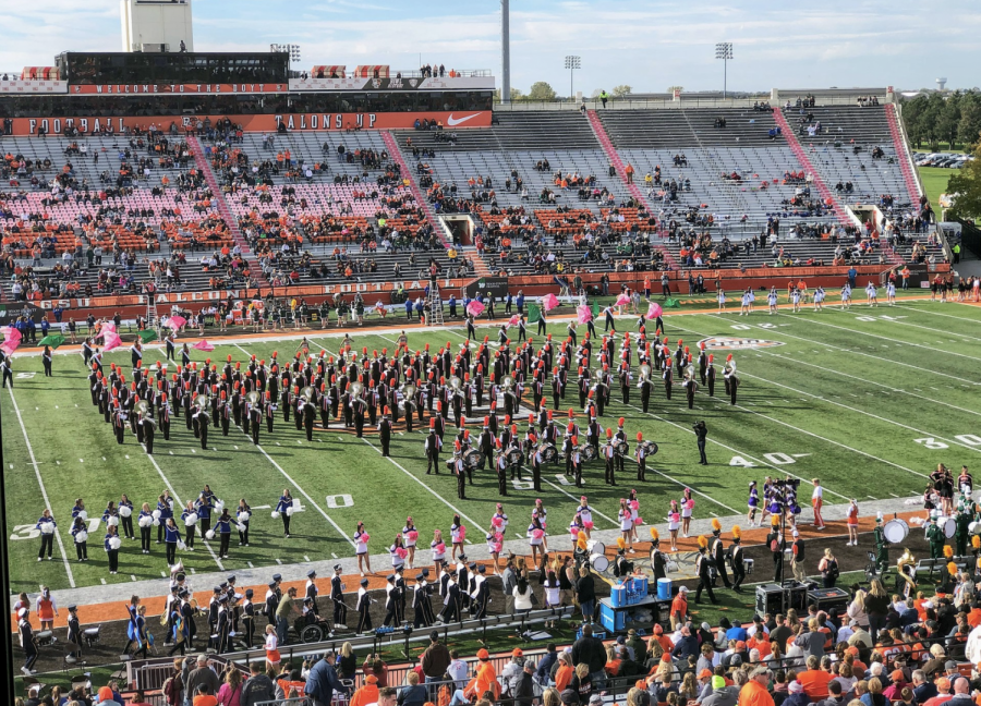 The Falcon Marching Band in October 2019. Normally photography at Football events requires a written letter of consent from the athletics department, so I got permission from Jason Knavel of the Athletics Department. 