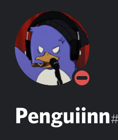 Penguiin prefers anonymity and refuses to turn on his face cam when hes online. He doesn’t send pictures or uses photos on his stream. This is the logo he uses for all of his social media. Courtesy of Penguiin, via Discord. 