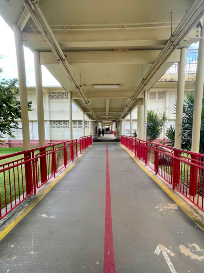 The long hallway on Kalani High School’s campus is usually filled with students clamoring to get to their classes on time. This is one of the main areas of the campus in which students reside; it represents the atmosphere of Kalani, a place where students of many different backgrounds come together to learn and grow.